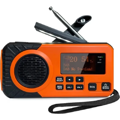 Afbeelding van NoodNieuws Draagbare NoodRadio DAB+/ FM Zonnepaneel Bluetooth 5200mAh Powerbank Zwengel Radio voor rampen Kampeer Solar Dynamo