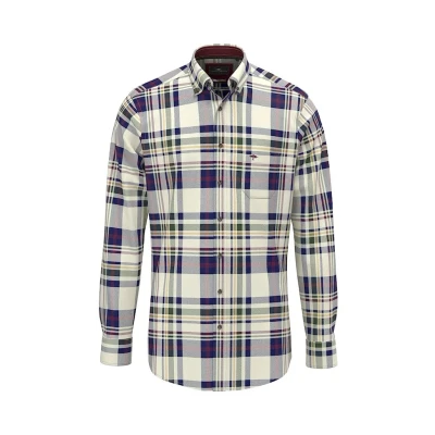 Afbeelding van FynchHatton Overhemd Geruit Regular FIt Multicolor S