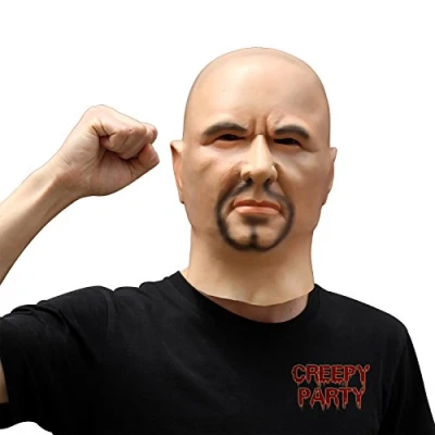 Afbeelding van CreepyParty Menselijk Realistisch Latex Hoofd Masker Man voor Halloween Kostuum Party Carnaval Cosplay