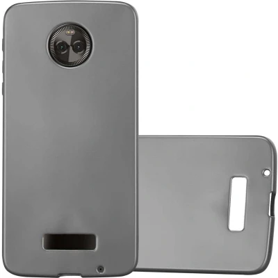 Afbeelding van Cadorabo Hoesje geschikt voor Motorola MOTO X4 in METALLIC GRIJS Beschermhoes gemaakt van flexibel TPU silicone Case Cover