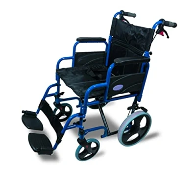 Afbeelding van Aidapt rolstoel blauw opvouwbaar