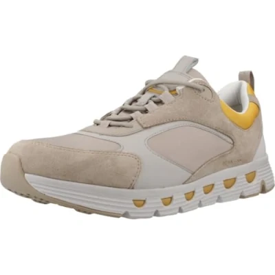 Afbeelding van Geox Spherica ECUB Sneakers laag, Heren, Maat: 41, Beige Leer