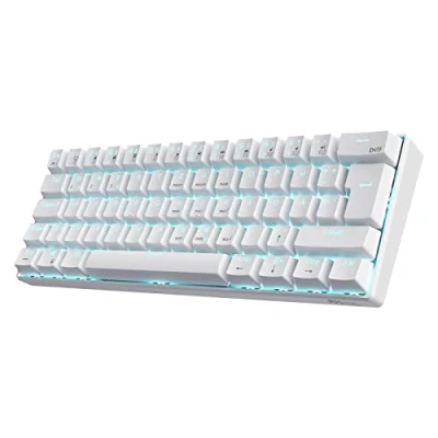 Afbeelding van RK ROYAL KLUDGE RK61 DE mechanisch toetsenbord, 60% Bluetooth/bedraad, 2,4 GHz draadloos 61 toetsen, hot swap compatibele blauwe schakelaar, compatibel met Win/Mac/Android/iOS,