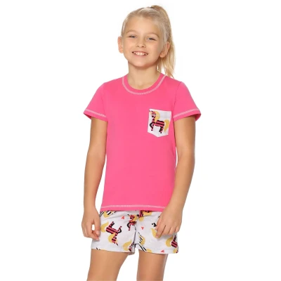 Afbeelding van Merry Style Korte Katoenen Pyjama Voor Meisjes Lichtgroen/hearts/deer 110 MS MS10 292 PJ
