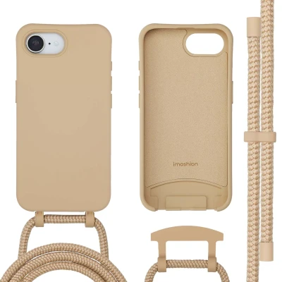 Afbeelding van Apple iPhone 16e MagSafe Hoesje Siliconen en TPU (zacht) imoshion Softcase/Backcover/KoordMagSafe Beige Telefoonhoesje