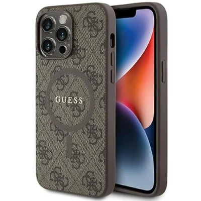 Afbeelding van Guess 4G Colored Ring Back Case (MagSafe Compatible) Apple iPhone 14 Pro Max (6.7&quot;) Bruin