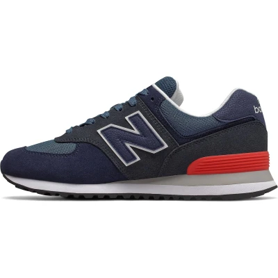 Afbeelding van New Balance 574 Sneakers laag Stone blue outerspace (ML574EAE), Maat: 43, (ml574eae) Leer en textiel