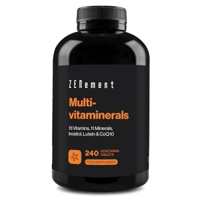 Afbeelding van Multivitaminen en Mineralen, 240 Vegan Tabletten 27 Essentiële Actieve Vitaminen Mineralen voor Mannen Vrouwen Zenement