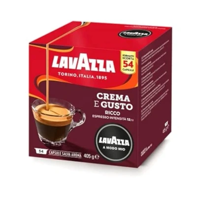 Afbeelding van Lavazza Crème e Gusto Ricco 216 koffiecapsules A Modo Mio Espresso, 4 verpakkingen à 54 capsules