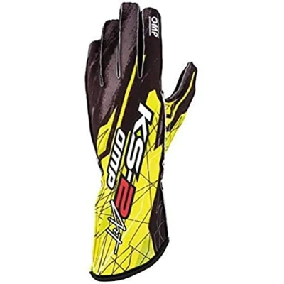 Afbeelding van Omp KS 2 Art Karting handschoenen, zwart/geel, XL
