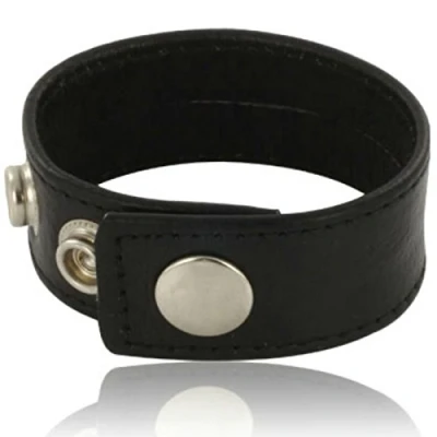 Afbeelding van Leather Body Cock And Ball Strap Kunstleer Verstelbaar Middels Drukknopen Zwart