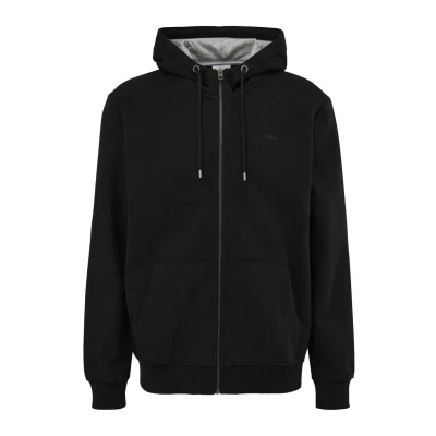 Afbeelding van s.Oliver Sweater met rits, Heren, Maat: Small, Schwarz