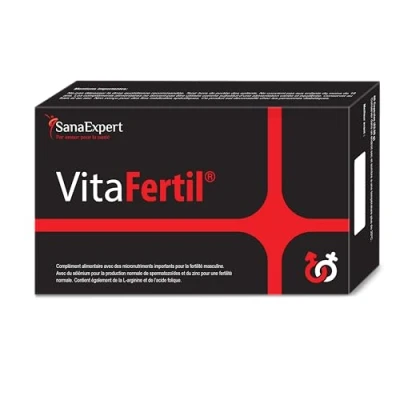 Afbeelding van SanaExpert VitaFertil, vitaminen bij kinderwens voor de man, L arginine, alfa liponzuur, foliumzuur, vruchtbaarheid (1)