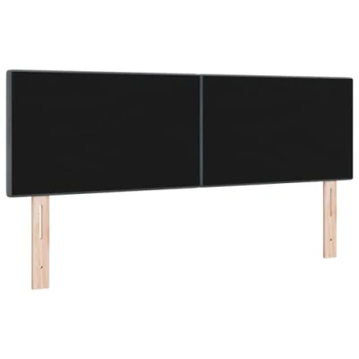 Afbeelding van vidaXL Hoofdbord Set van 2 Donkergrijs Hout 80 x 40 7 cm