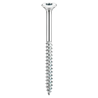 Afbeelding van Connex Universele schroeven 4,0 x 50 mm 1 kg grote verpakking verzonken kop TX aandrijving deels schroefdraad blauw verzinkt/schroevenset/schroeven in zak / KL3244050