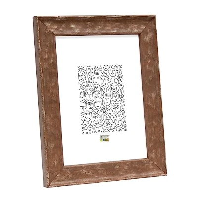 Afbeelding van Deknudt Frames fotolijst S46HF3 bruin golfstructuur hout 15x20