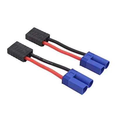 Afbeelding van OliRC 2pcs Male EC5 to Female TRX Connector Adapter with 14awg 2in Cable(C112 2)