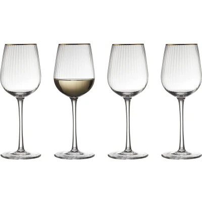 Afbeelding van Lyngby Glas Palermo Gold Witwijnglas 30 cl 4 st.