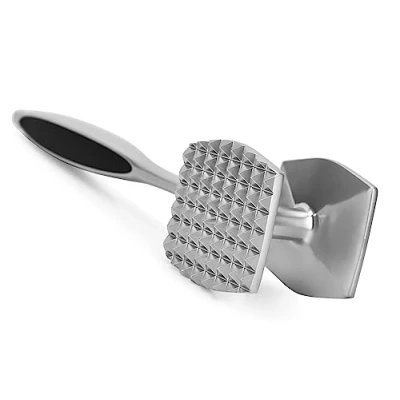 Afbeelding van AOWOTO Vlees Tenderizer Hamer Mallet Tool Pounder Voor Malen Steak Rundvlees En Gevogelte. Met Rubber Comfort Grip Handvat