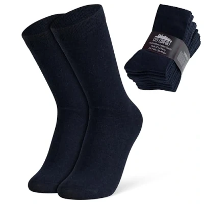 Afbeelding van CityComfort Kalfssokken voor dames, zachte en ademende sokken multipack, Navy 12 Pack, 37.5 42 EU