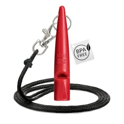 Afbeelding van Acme hondenfluitje 211,5 met fluitband, Carmine red / schoorsteenrood