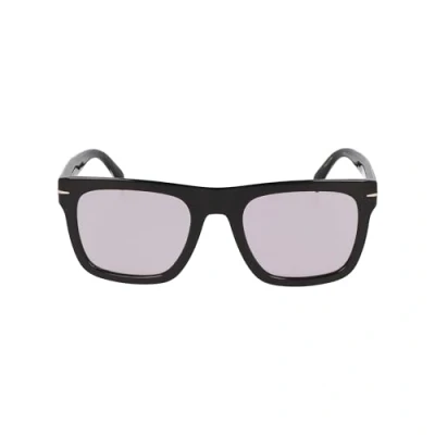Afbeelding van David Beckham Db 7000/S Flat Rechthoekig Acetaat Heren Zonnebril meekleurende glazen