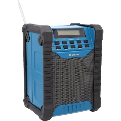 Afbeelding van Denver Bouwradio Bluetooth met Accu AUX FM USB C Spatwaterdicht WRB60