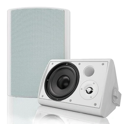 Afbeelding van Herdio 6,5 inch, 400 watt, bluetooth, outdoor luidspreker, waterdicht, voor tuin, terras, restaurant, wit
