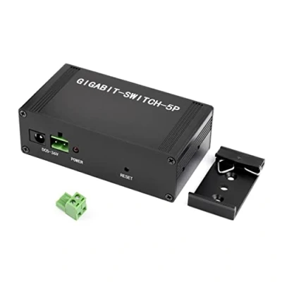 Afbeelding van Industriële Grade 5P Gigabit Ethernet Switch, 5X 10/100/1000M poorten, ondersteuning DIN Rail Mount, IEEE 802.3X compliant