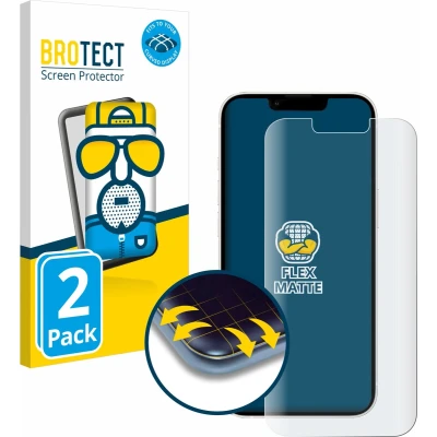 Afbeelding van BROTECT Screenprotector voor Apple iPhone 13 / Pro Folie Beschermfolie matte volledig dekking (2 Stuks)