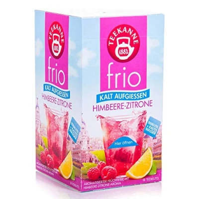 Afbeelding van Teekanne Frio Himbeer Zitrone, 10 stuks (10 x 20 theezak), 45 g