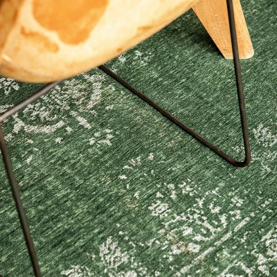 Afbeelding van Vintag vloerkleed Fading World Medaillon Groen 9146 170x240 Louis de Poortere