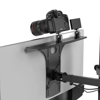 Afbeelding van HumanCentric DSLR monitorhouder monitorplank voor bureaucameramontage, lichte webcam en microfoon cameraplank monitor VESA arm, vervang klemstatieven camera bureaubevestiging, groot