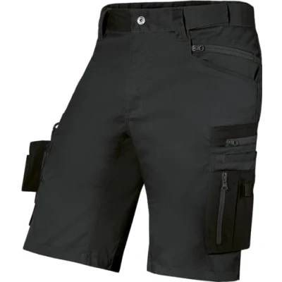 Afbeelding van uvex Echor Bermuda korte premium werkbroek cargobroek voor heren stretchband, licht, elastisch en veel opbergruimte, zwart, 52 Kort