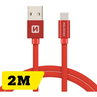 Afbeelding van Swissten USB C naar A Kabel 2M Rood
