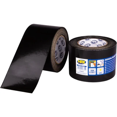 Afbeelding van HPX UV bestendige PE tape Zwart 90mm x 25m US9025 12 stuks