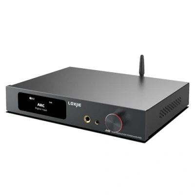 Afbeelding van LOXJIE A40 Audio eindversterker en oorversterker, all in one machine, MA5332MS chip NJW194, vinyl phonograaf ingang, EQ modus, 5 filters beschikbaar, bas uitgang, Bluetooth 5.1, met afstandsbediening