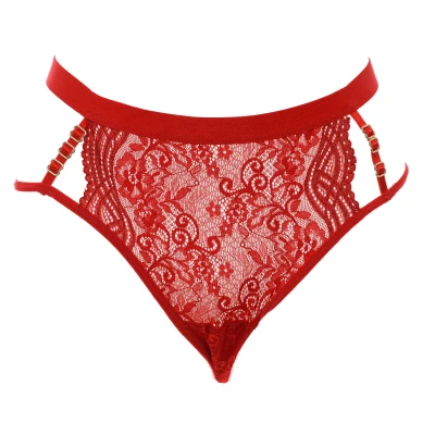 Afbeelding van String Tanga Mit Spitze Und Band An Der Taille 21683 Damen Maat L/XL