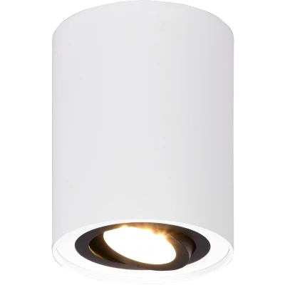 Afbeelding van Trio Leuchten Plafondlamp Cookie 612900134, metaal wit/zwart, excl. 1x GU10