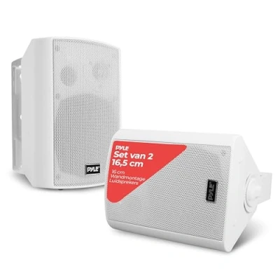 Afbeelding van Pyle Bluetooth Luidsprekersysteem Draadloos Speakers Binnen of Buiten Plafondluidsprekers Wit