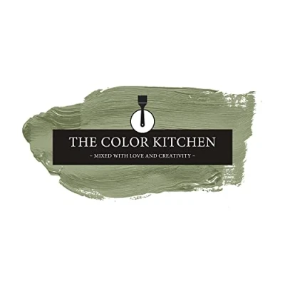 Afbeelding van The Color Kitchen TCK4002 Krachtige muurverf, schilderverf voor kleurrijke ruimtes, matte binnenverf in groen, 2,5 l dekkende verf