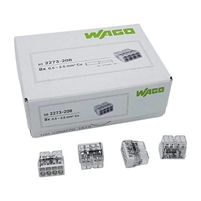 Afbeelding van 50 WAGO Compact insteekklemmen 8x 0,5 2,5 mm² grijs