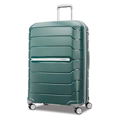 Afbeelding van Samsonite Freeform Hardside Uitbreidbaar met Dubbele Spinner Wielen, Sage Groen, Checked Large 28 Inch, Spinnerwielen