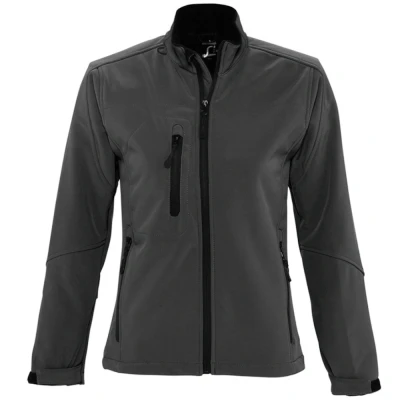 Afbeelding van SOLS Dames/dames Roxy Soft Shell Jacket (ademend, Winddicht En Waterbestendig) (Houtskool) Maat 2XL