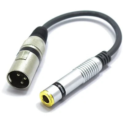 Afbeelding van VITALCO XLR stekker naar 6,3 mm mono jack adapter microfoon 3 polig 6.3 TS audio kabel