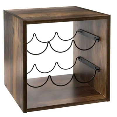 Afbeelding van Houten flessenrek/wijnrek voor 6 flessen 31 x cm Wijnrekken