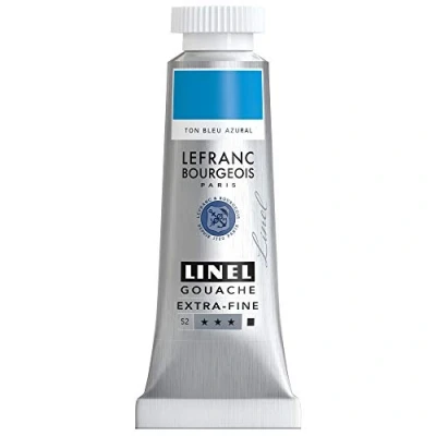 Afbeelding van Lefranc &amp; Bourgeois Linel Gouache Extra Fine Azure Blue Hue Imitation 195 14ml