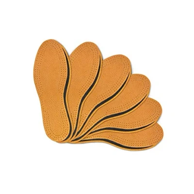 Afbeelding van Lederen Carbon Set 6 Paar Pack Inlegzolen voor Mannen en Vrouwen met Actieve Koolstof Onderlaag Vervangende Inserts Kaps (Mannen/6 VK/40 EUR)
