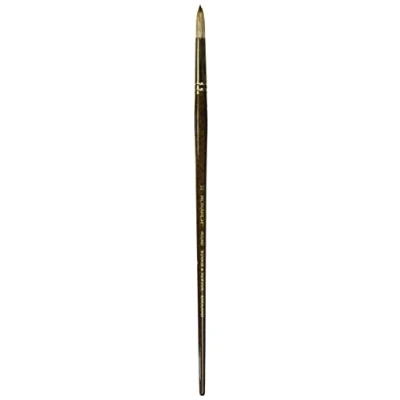 Afbeelding van Winsor &amp; Newton 5503012 Monarch professioneel synthetisch haar penseel voor olieverf of acrylverf Rond Nr.12,