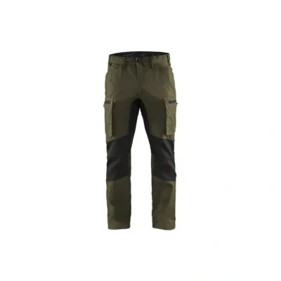 Afbeelding van Blåkläder Werkbroek unite zomer model stretch zwart groen, maat XL, Geschikt voor Veehouderij